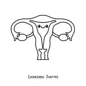 Desenho para colorir de intestino kawaii animado e forte