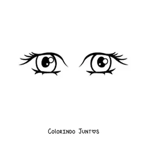 Desenho para colorir de olhos animados