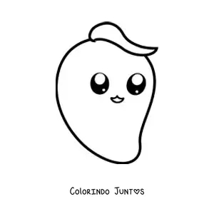 Desenho para colorir de uma manga kawaii