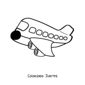 Desenho para colorir de um avião
