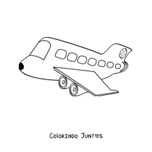 Desenho para colorir de um avião