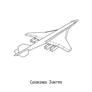 Desenho para colorir de um avião