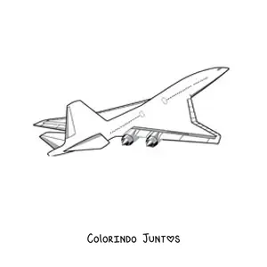 Desenho para colorir de um avião