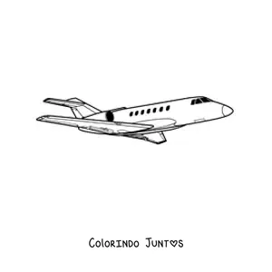 Desenho para colorir de um avião