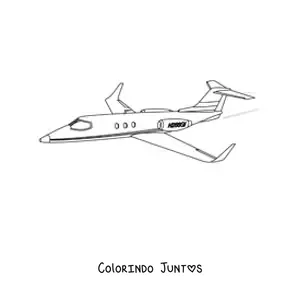Desenho para colorir de um avião
