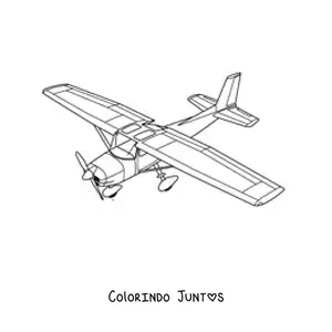 Desenho para colorir de um aviãozinho