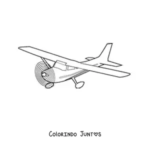 Desenho para colorir de um aviãozinho