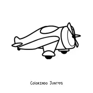 Desenho para colorir de um aviãozinho