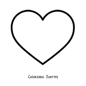 Desenho para colorir de emoji de coracao grande