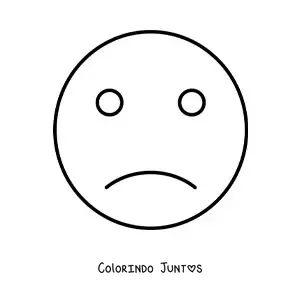 Desenho para colorir de cara triste facil