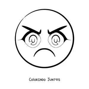 Desenho para colorir de emoji de mulher brava