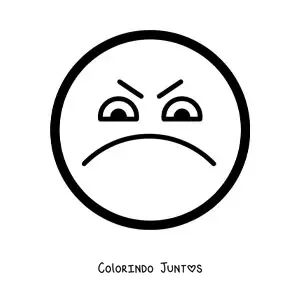 Desenho para colorir de cara brava