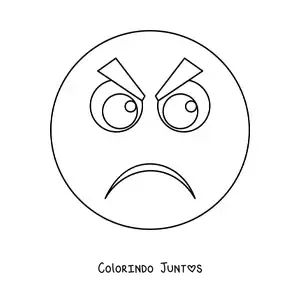 Desenho para colorir de emoji de pessoa brava
