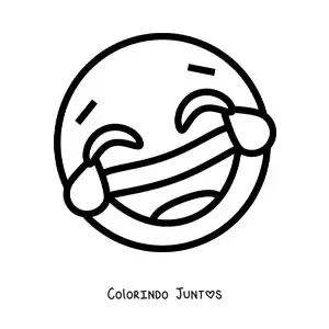 Desenho para colorir de emoji de risada