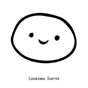 Desenho para colorir de emoji feliz