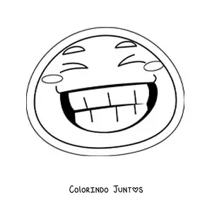 Desenho para colorir de emoji sorrindo