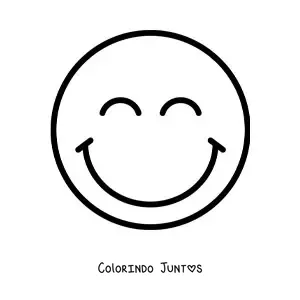 Desenho para colorir de carinha feliz