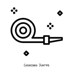 Desenho para colorir de emoji de língua de sogra de festa de aniversário