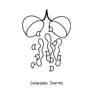Desenho para colorir de emoji de confete