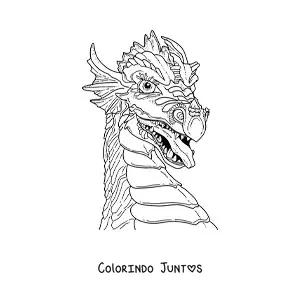 Desenho para colorir de dragão chinês