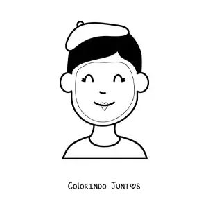 Desenho para colorir de mímico francês