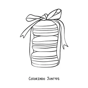Desenho para colorir de macarons franceses