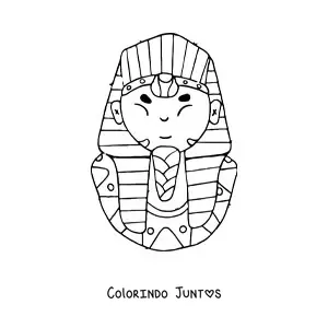 Desenho para colorir de tutancâmon animado