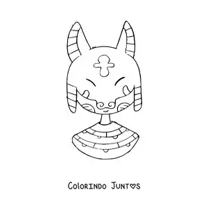 Desenho para colorir de deus anúbis animado