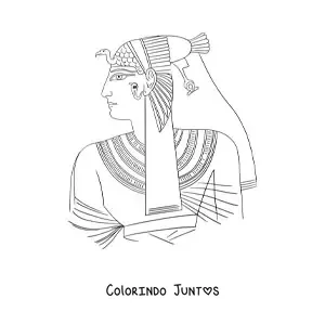 Desenho para colorir de rainha egípcia meritamon
