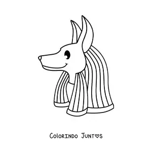 Desenho para colorir de cabeça do deus anúbis