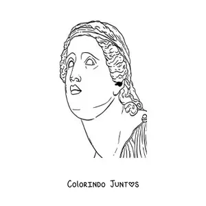 Desenho para colorir de escultura romana