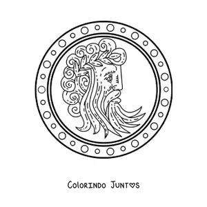 Desenho para colorir de arte romana