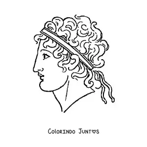 Desenho para colorir de homem da grécia antiga