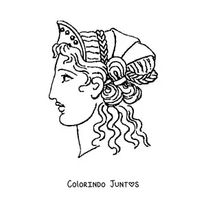Desenho para colorir de mulher da grécia antiga