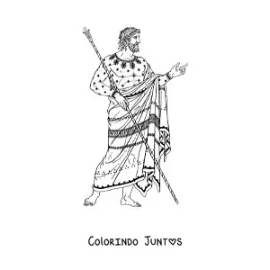 Desenho para colorir de homem grego