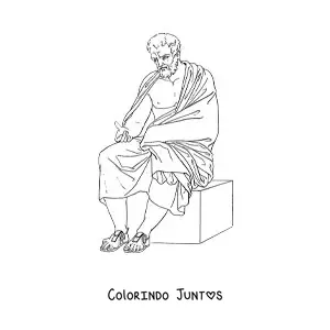 Desenho para colorir de homem da cultura grega