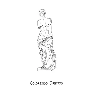 Desenho para colorir de escultura grega