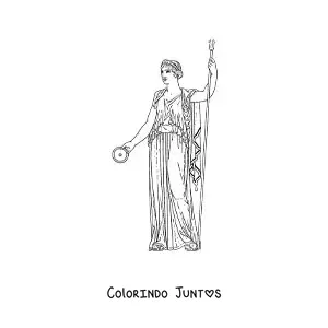 Desenho para colorir de mulher grega da idade antiga