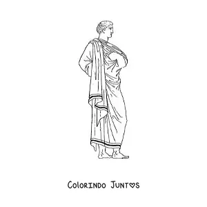 Desenho para colorir de homem da civilização grega