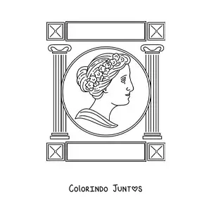 Desenho para colorir de arte grega