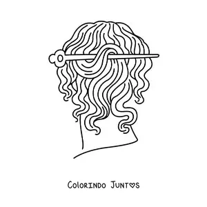 Desenho para colorir de penteado grego