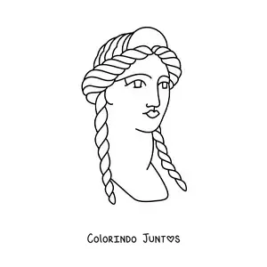 Desenho para colorir de rosto da antiga grécia