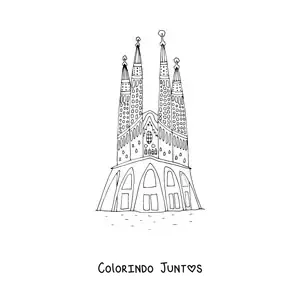 Desenho para colorir da Sagrada Familia