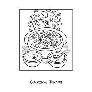 Desenho para colorir de comida tipica da Argentina