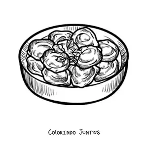 Desenho para colorir de comida tradicional da Russia