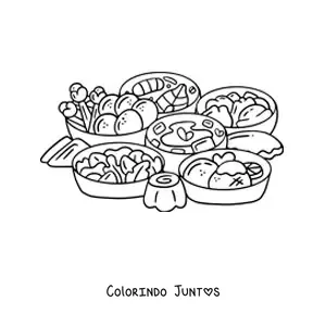 Desenho para colorir de comida tipica da Russia