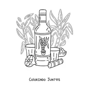 Desenho para colorir de bebida tradicional do Brasil