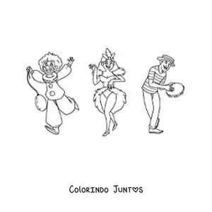 Desenho para colorir de carnaval do Brasil
