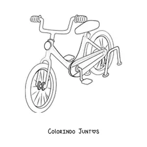 Desenho para colorir de uma bicicleta com farol