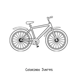 Desenho para colorir de uma bicicleta